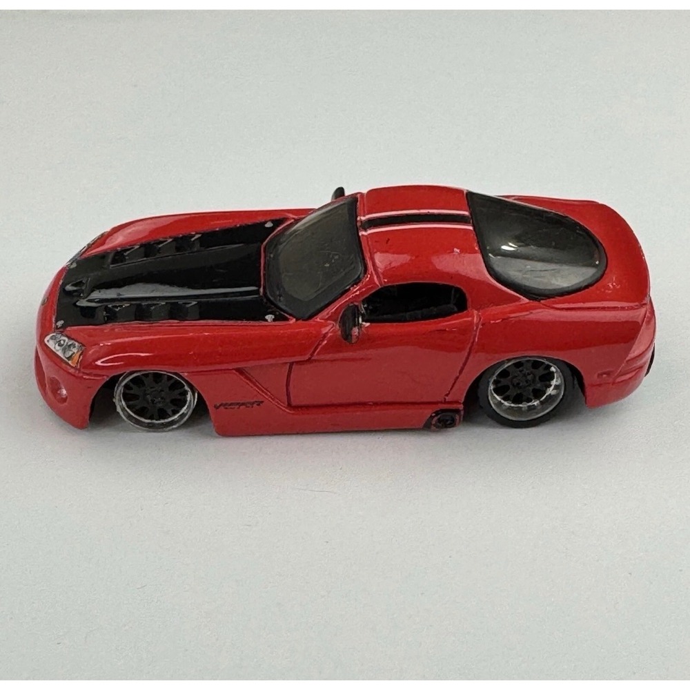 Maisto 2008 Dodge Viper SRT10 Red Black Hood Diecast Model Car 1/64 Scale - Picture 6 of 9
